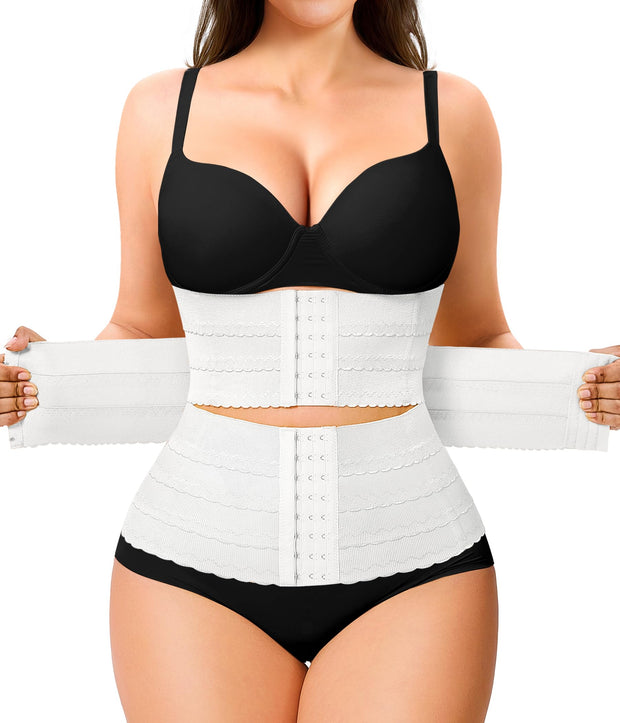 Nebility Waist Trainer for Women Corset Shapewear Tummy Control Segmented Waist Cincher Workout Girdle