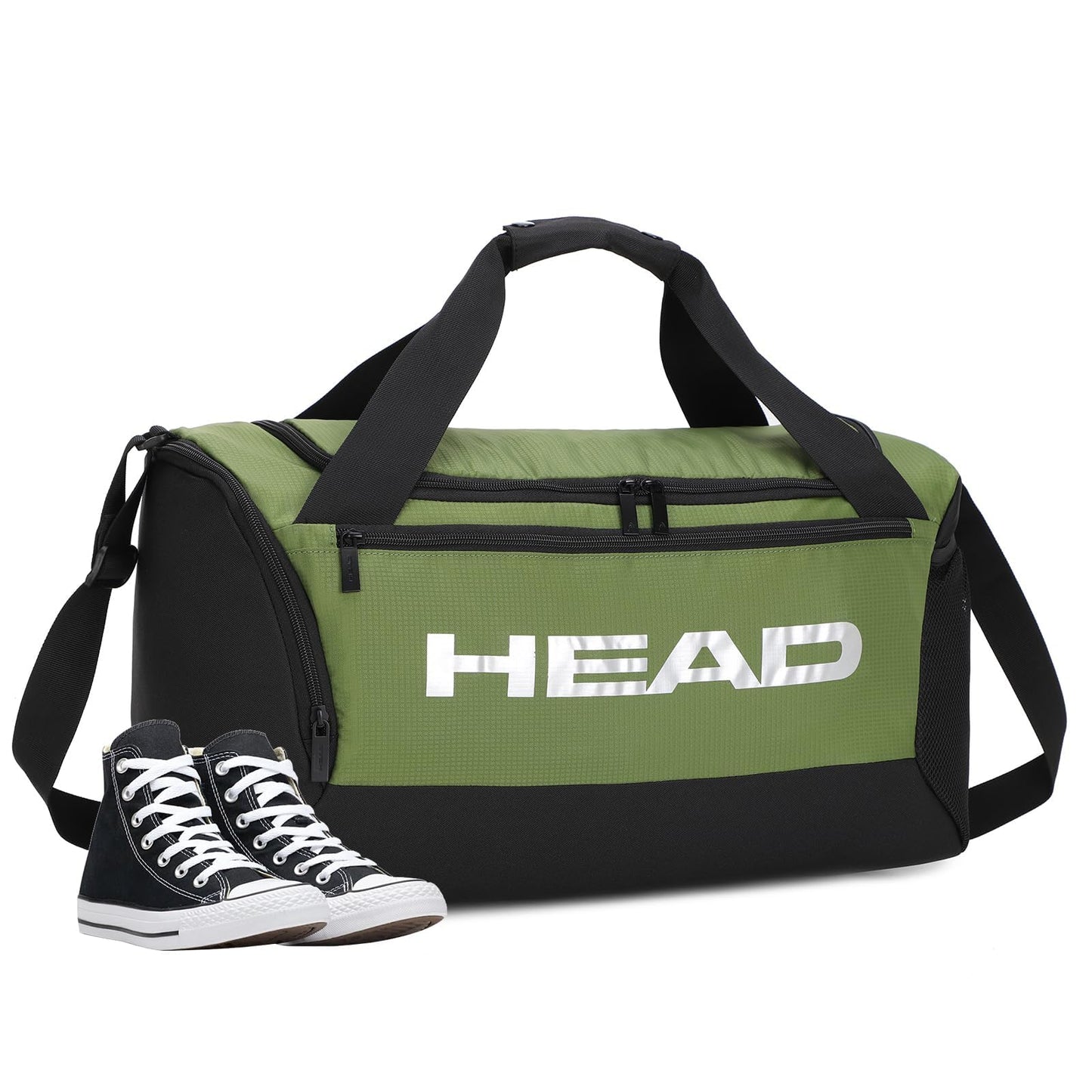 HEAD 45L Waterproof Tennis Duffel Bag for Men, Large Capacity Sports Gym Bags with Shoes Compartment, Lightweight Crossbody Duffle Bag for Business/Workout/Fitness/Weekender/Overnight