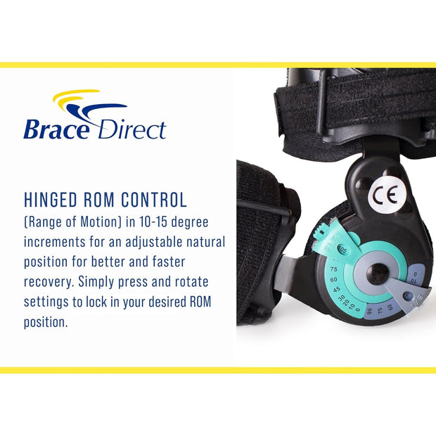 ROM Hinged Elbow Brace - Adjustable Range of Motion for Post-Op Recovery, Tendon & Ligament Repair, Fracture Support - PDAC L3760/L3761 (Right Arm)