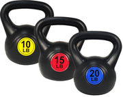 OLIXIS Kettlebell Set, Wide Grip Kettlebell Exercise Fitness Weight Set for Home Gym, Strength Training