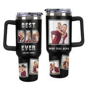 Personalized Tumbler Custom Vacuum Insulated Travel Mug Customizable Coffee Cup with Your Photos and Text Christmas Birthday Gift