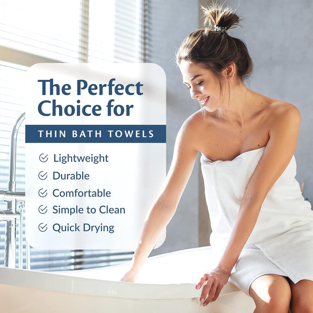 Small and Lightweight Cotton Towels Assorted Pastel Mix 24 x 40 inches Towels (6) Perfect Size for Hair Drying and Small Children