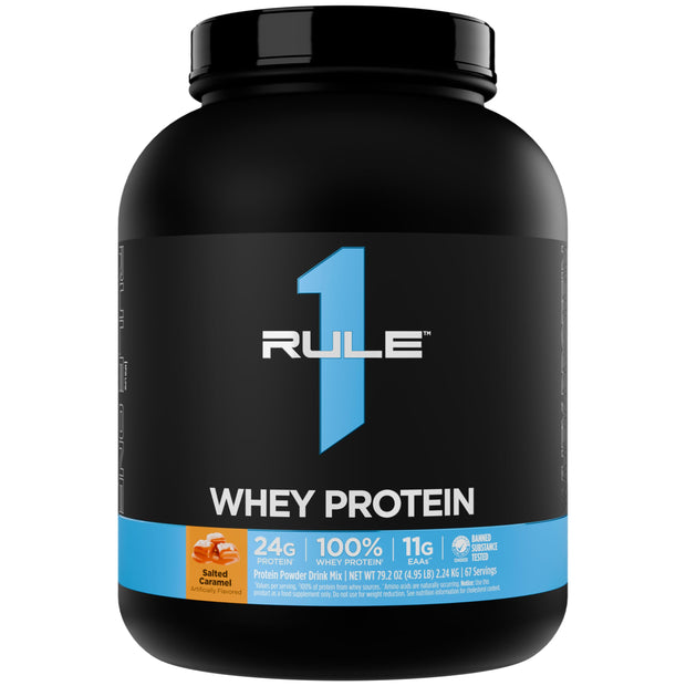Rule 1 Whey Protein – 24g Fast-Acting Protein from All-Whey Sources with Naturally Occurring EAAs & BCAAs for Workout Recovery or Anytime Use (5 Pounds*, Vanilla Ice Cream)