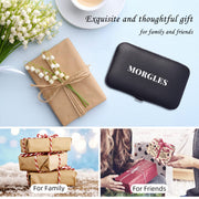 MORGLES Tweezers Set, Professional Nail Clippers and Tweezer Kit for Women and Men with Leather Travel Case, 9 Pack