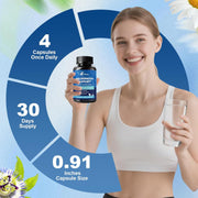 Nerve & Peripheral Neuropathy Support Supplement with 1200mg R-Alpha Lipoic Acid L-Carnitine Vitamin B12 B1 B6 D3 E Folate Lions Mane NAC Magnesium Turmeric - Liver Detox, Antioxidant & Mental Support