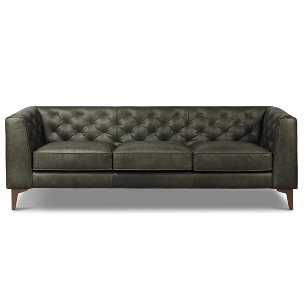 POLY & BARK Essex Sofa in Full-Grain Pure-Aniline Italian Tanned Leather in Cognac Tan