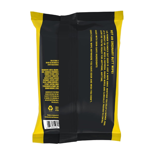 Mando Deodorant Wipes - 24 Hour Odor Control - Aluminum Free, Baking Soda Free, Skin Safe (15 Count (Pack of 3)