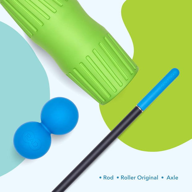 RAD All-in Kit – Foam Roller Set for Whole Body Massage & Myofascial Release – 7-in-1 Kit with Roller Stick, Yoga Block, Massage Balls – Muscle Recovery Tools for Mobility & Flexibility