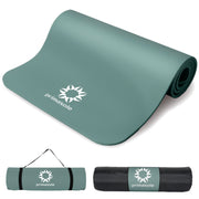 1/2-Inch Extra Thick NBR Yoga Mat with Enhanced Stability - Textured Design, Lightweight Mat with Carrying Strap & Case for Yoga, Pilates, Gym & Home Use (Multiple Colors)