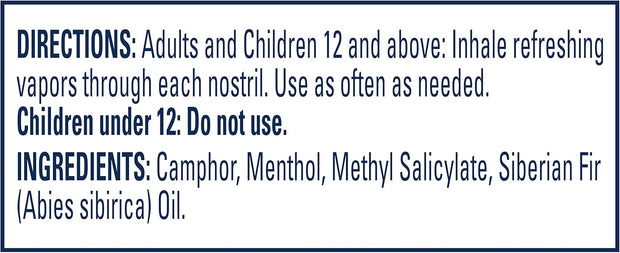 Vicks VapoInhaler, Portable Nasal Inhaler, Non-Medicated, Soothing Vapors, Menthol Scent, 1 Count