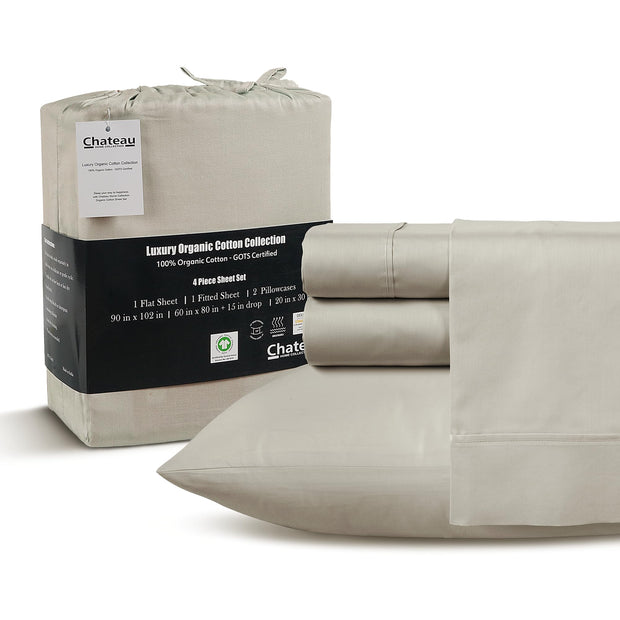 100% Egyptian Cotton Sheets King Size Sheets Set with Fully Elasticated Fitted Sheet & Pillowcase sets, 800 TC Hotel Collection Deep Pocket King Sheet Set, No Pill Soft Breathable Luxury White Bedding