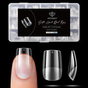 Modelones Medium Almond Nail Tips 510Pcs Clear False Acrylic Almond Press on Nails Pre-shape Full Cover Fake Extension DIY at Home 15 Sizes