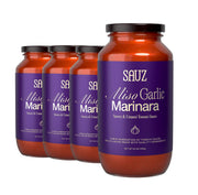 Sauz | Variety Pack, 25 Oz Jars (4-Pack), Includes Hot Honey Marinara, Creamy Calabrian Vodka, Wild Rosemary, Summer Lemon, Gluten-Free, Non-GMO, Multi-Use, Clean Ingredients – Small Batch Craft Sauces