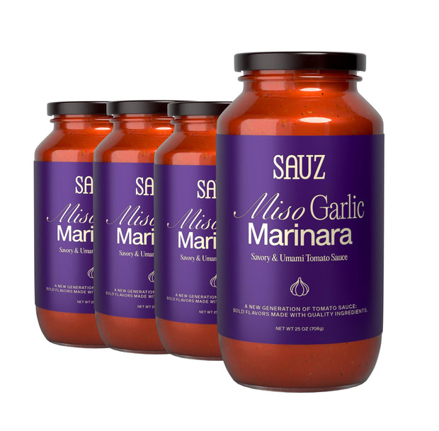 Sauz | Variety Pack, 25 Oz Jars (4-Pack), Includes Hot Honey Marinara, Creamy Calabrian Vodka, Wild Rosemary, Summer Lemon, Gluten-Free, Non-GMO, Multi-Use, Clean Ingredients – Small Batch Craft Sauces