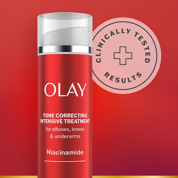 Olay Treatment Cream Intensive Tone Correcting for Elbows Knees & Underarms with Niacinamide, Vitamin B3 Complex, Deeply Hydrates, Evened Skin Tone, 1.7 fl oz