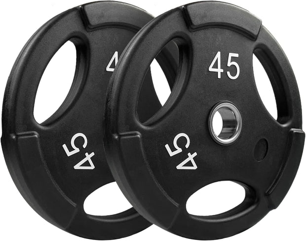 NEXO Commercial Urethane Grip 175lb Plate Set - Includes 2x 45's, 25's, 10's, 5's, and 2.5's - Olympic Standard 2 Inch, Premium Finish for Weight Training Home Gym or Commercial