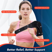 Shoulder Brace with Adjustable Compression Sleeve Rotator Cuff Support & Arm Sling, Hot/Cold Pack Compatible, Breathable Stabilizer for Pain Relief, Fits Left/Right Arm, Men & Women (Large)