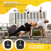 Wrist Ankle Weights Bangles 4lb/2lb for Women, Adjustable Silicone Pilates Weights Bracelet, Heavy Duty Fasteners Wearable Arm & Leg Weights for Yoga, Pilates, Barre, Walking and Gym (Set of 2)