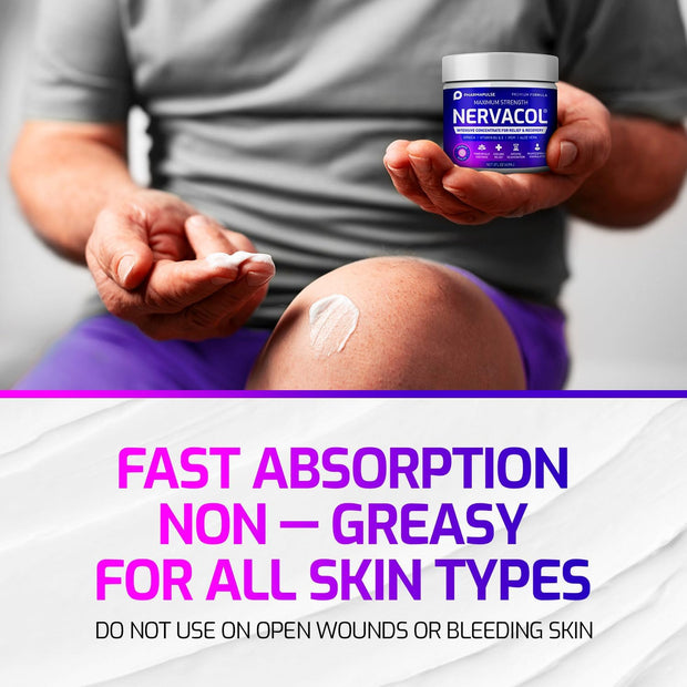 Pharmapulse Neuropathy Nerve Relief Cream – Maximum Strength for Feet, Hands, Legs, Toes, Lower Back - Alpha Lipoic Acid, Arnica, Vitamin B6, Aloe Vera, MSM - Effective Soothing