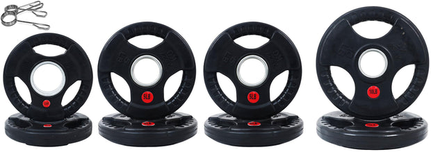 Olympic Cast Iron Plate for Strength Training and Weightlifting, Pairs, Sets or Set with Barbell, Multiple Sizes