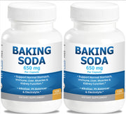 Natural Baking Soda Capsules - 650mg Baking Soda Tablets for Kidney & Stomach Acid - Sodium Bicarbonate Pills, Bicarbonate of Soda, Bicarbonato de Sodio para Tomar, Sodium Bicarbonate 650 mg Tablets