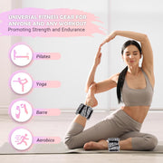 Wrist Ankle Weights for Women Set of 2, Adjustable Silicone Weighted Bangles, Wearable Ultra-durable Strips Weight Bracelet 2 lbs/4 lbs for Yoga, Pilates, Barre, Walking, Arm & Leg Workout