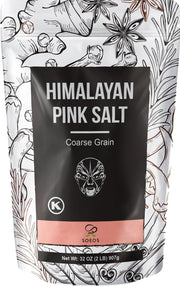 Soeos Whole Black Peppercorns 12oz + Himalayan Pink Salt 2lb, Salt and Pepper for Grinders, Black Peppercorn Refil, Pink Himalayan Sea Salt, 2 Piece Set