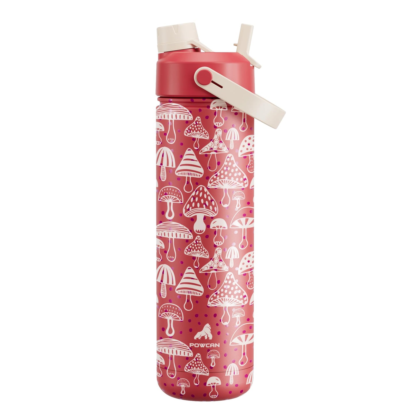 26 oz Insulated Water Bottle with 2-in-1 Straw and Spout Lid, Keep Cold 24H, Leak-Proof, Fits in Car Cup Holder, Stainless Steel Water Bottle for Sports, Travel, and School (Cotton Candy)