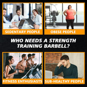 Olympic EZ Curl Barbell Bar 47", 2-Inch Curl Bar for Weight Lifting,Hip Thrusts,Squat,Biceps-Home Gym Weight Bar, Chrome Curling Bar for 2 Inch Weight Plates -2 Spring Collars(500lb Weight Capacity)