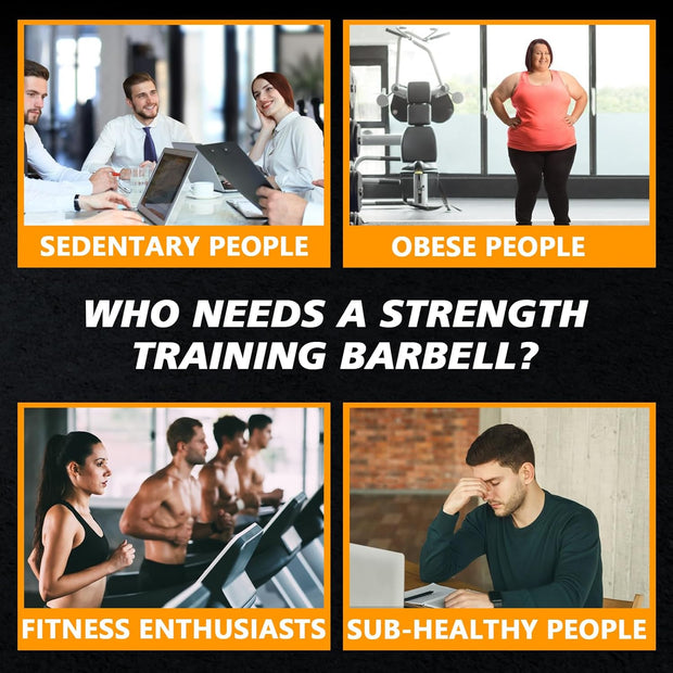 Olympic EZ Curl Barbell Bar 47", 2-Inch Curl Bar for Weight Lifting,Hip Thrusts,Squat,Biceps-Home Gym Weight Bar, Chrome Curling Bar for 2 Inch Weight Plates -2 Spring Collars(500lb Weight Capacity)