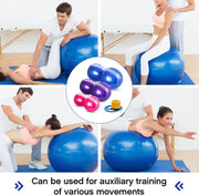 Jexine 3-Piece Anti-Burst Peanut Shape Ball Set - Exercise Yoga Balance Stability Ball for Kid Therapy, Pregnancy, and Home Gym, Includes 1 Pump, 3 Size Options