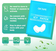 OK TAPE Cooling Patch for Knee Pain & Sprain, Soft Gel Patch with Menthol and Hydrogel Tech, Instant Relief from Discomfort, 10 Count (5.5in x 3.5in)