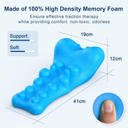 Neck and Shoulder Relaxer with Upper Back Massage Point, Cervical Traction Device Neck Stretcher for TMJ Pain Relief and Cervical Spine Alignment Chiropractic Pillow (Grey)