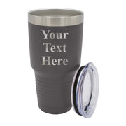 My Personal Memories Customized Personalized Stainless Steel Travel Tumbler with Lid - Engraved Double-Wall Vacuum Insulated for Him, Her Your Custom Text (20 oz, Black)