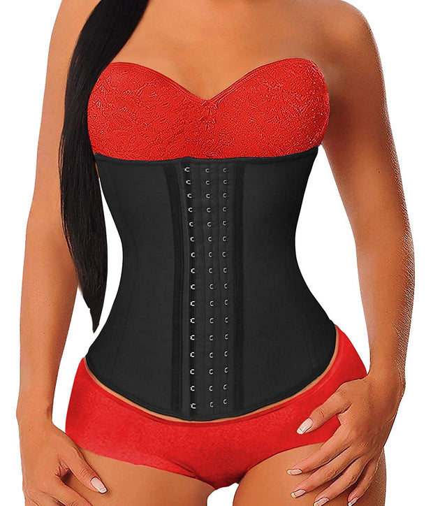 YIANNA Waist Trainer for Women Latex Underbust Waist Cincher Corset Sport Girdle Hourglass Body Shaper