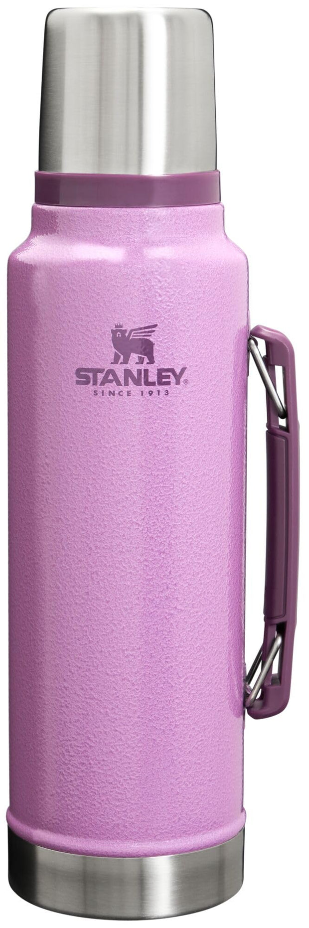 Stanley Classic Legendary Vacuum Bottle 2.0 qt | Wide Mouth with Leakproof Cup Lid | Keep Drinks Hot or Cold | Packable for Travel | Insulated Stainless Steel Thermos | BPA-Free | Hammertone Green