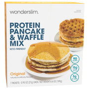 Wonderslim Protein Pancake & Waffle Mix, Original, Low Sugar & Low Calorie (7ct)