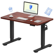 FLEXISPOT EN1 Whole-Piece Standing Desk, 48 x 24 Inches Height Adjustable Desk Stand up Desk Home Office Table for Computer Laptop (White Frame + Maple Desktop)