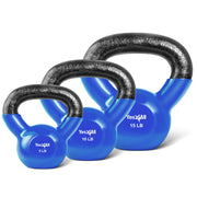 Yes4All Kettlebell Set Vinyl Coated Weights Combo for Full Body Workout Equipment Push up, Grip Strength Training, Dumbbell Weights Exercises