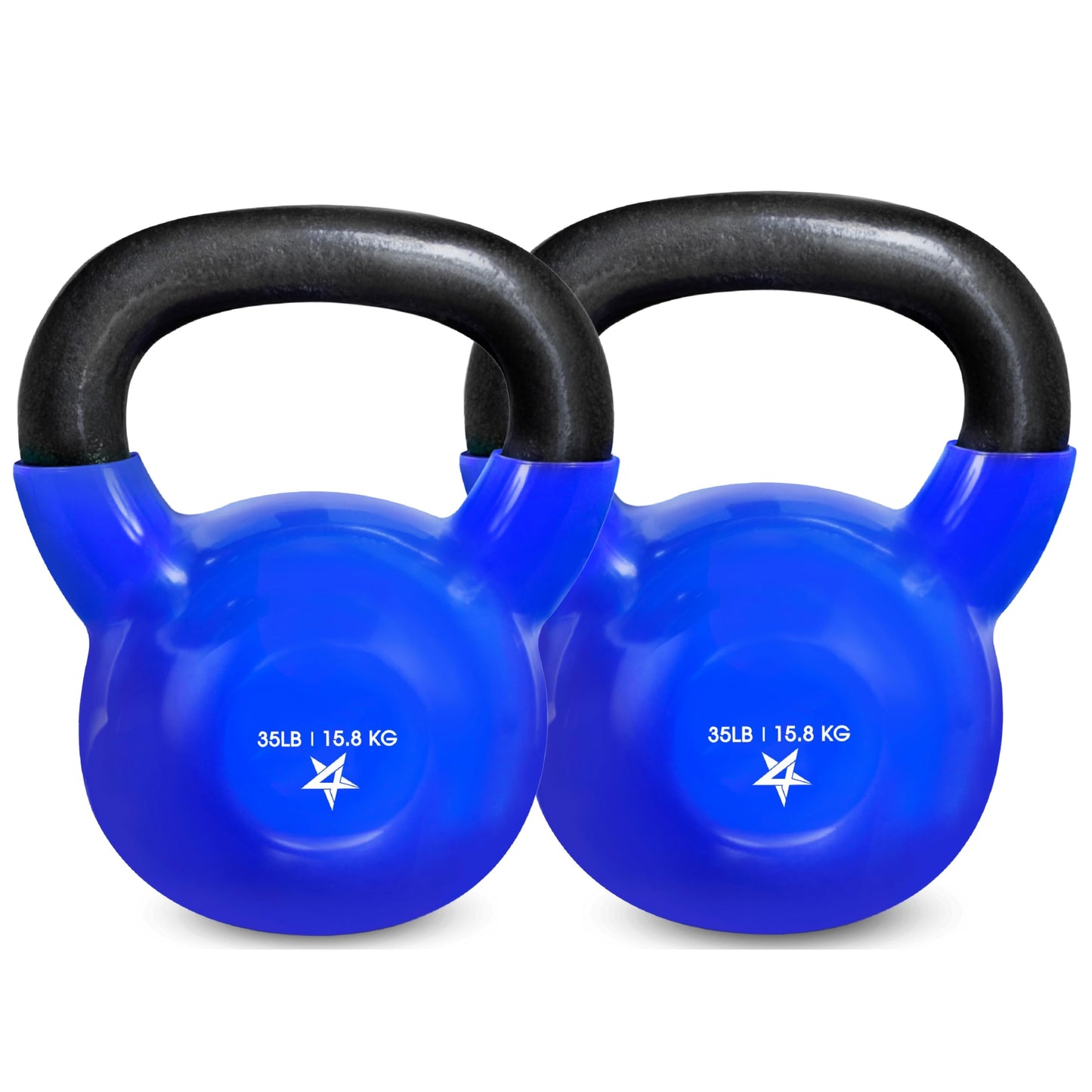Yes4All 5-100 LB Kettlebells Vinyl Coated Cast Iron for Dumbbell Weights Exercises, Gym, Fitness, Full Body Workout Equipment Push up, Grip and Strength Training