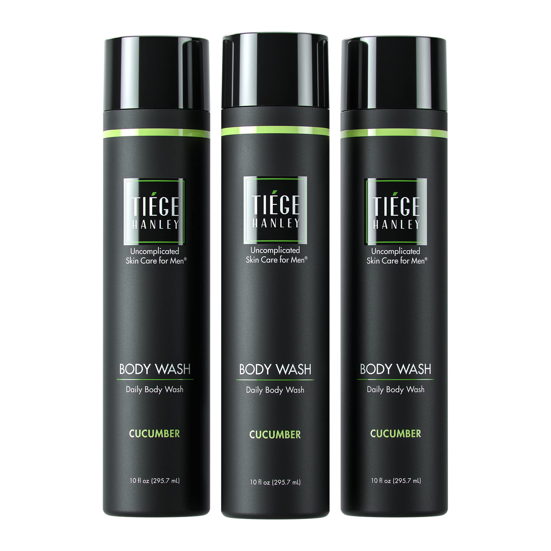 Tiege Hanley Daily Body Wash for Men | Gently Removes Dirt, Sweat and Oil | Cucumber Scent | 10 fluid ounces | Made in the USA | 2 Pack