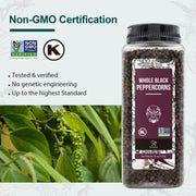 Soeos Himalayan Pink Salt 39 oz + Whole Black Peppercorns 18 oz, Coarse Grain, Kosher Salt for Grinder Refill, Salt and Pepper Grinder, Non-GMO Verified, Spice Seasoning Set for Cooking