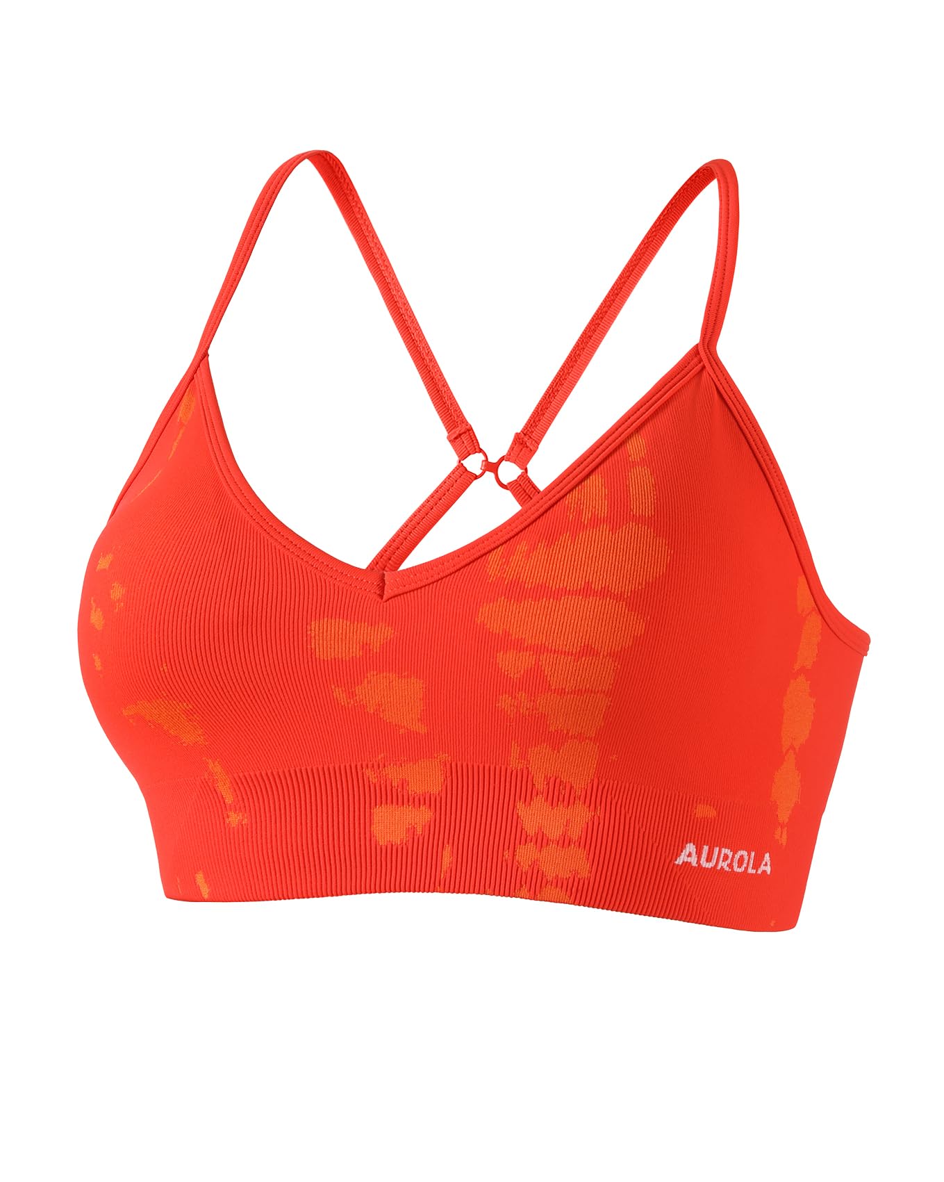 AUROLA Serpent Seamless Sports Bras for Women,Backless Padded Strappy Workout Gym Yoga Crop Tops