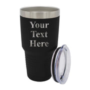 My Personal Memories Customized Personalized Stainless Steel Travel Tumbler with Lid - Engraved Double-Wall Vacuum Insulated for Him, Her Your Custom Text (20 oz, Black)