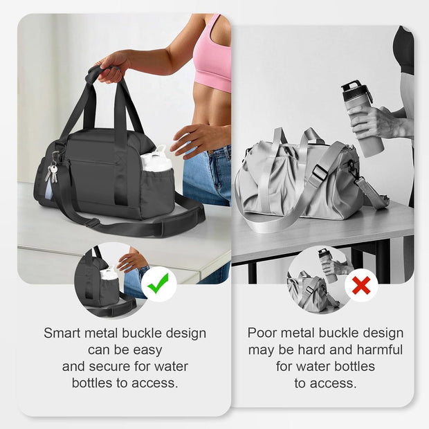 Small Gym Bag 14 inch for Women & Men Mini Gym Duffel Bag with Wet Compartment Waterproof Travel Duffle Bag for Sports Workout Dance