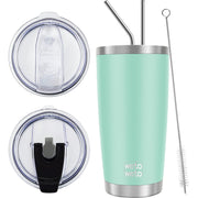 WETOWETO 20oz Tumbler, Stainless Steel Vacuum Insulated Coffee Travel Mug, Double Wall Powder Coated Insulated Coffee Mug Travel Mug with Lid Thermal Cup for Outdoor (Navy Blue, 1 Pack)