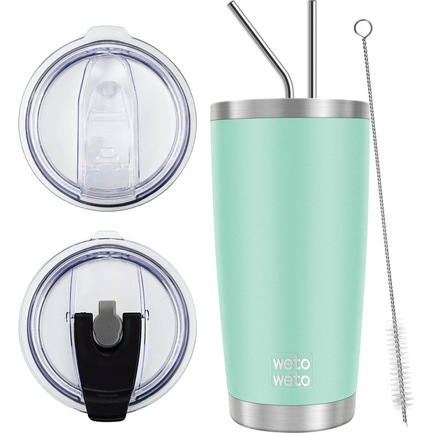 WETOWETO 20oz Tumbler, Stainless Steel Vacuum Insulated Coffee Travel Mug, Double Wall Powder Coated Insulated Coffee Mug Travel Mug with Lid Thermal Cup for Outdoor (Navy Blue, 1 Pack)