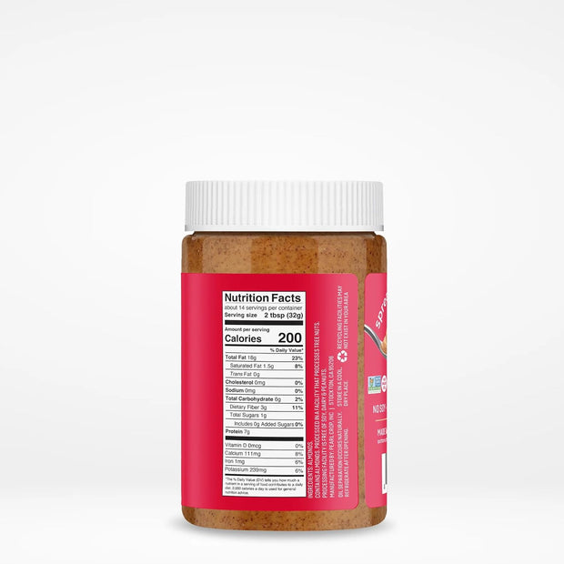 Octonuts Dry Roasted Pure Almond Nut Butter 16oz - Pure Creamy Nut Butter - Gluten Free, Vegan, Kosher, Paleo, Non-GMO Nut Butters Single Ingredient