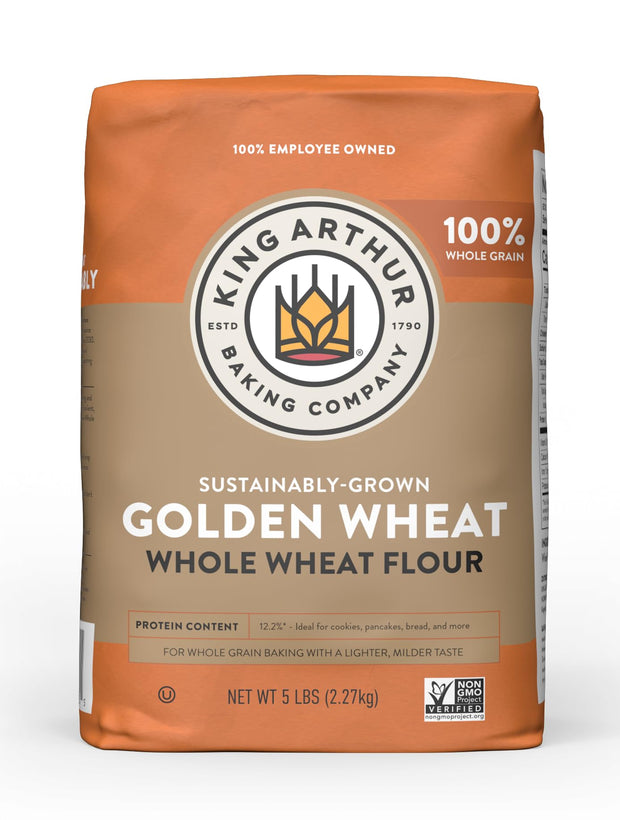 King Arthur Golden Wheat Flour: Formerly White Whole Wheat Flour, All Purpose Flour, Non-GMO, Kosher Certified, 5lb bag