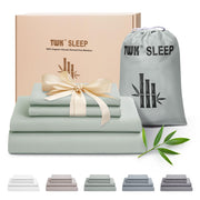 TWK Luxury Sheet Set, Genuine 100% Organic Viscose Derived from Bamboo, Cooling & Breathable, Silky Soft, Bedding Sheets & Pillowcases (White, King(78 * 80 * 15))